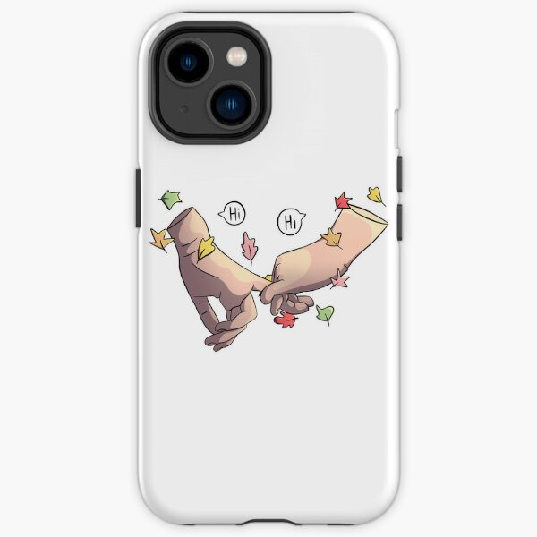 Heartstopper hands with leaves and speechbubble "Hi" iPhone Tough Case RB2707 product Offical heartstopper Merch