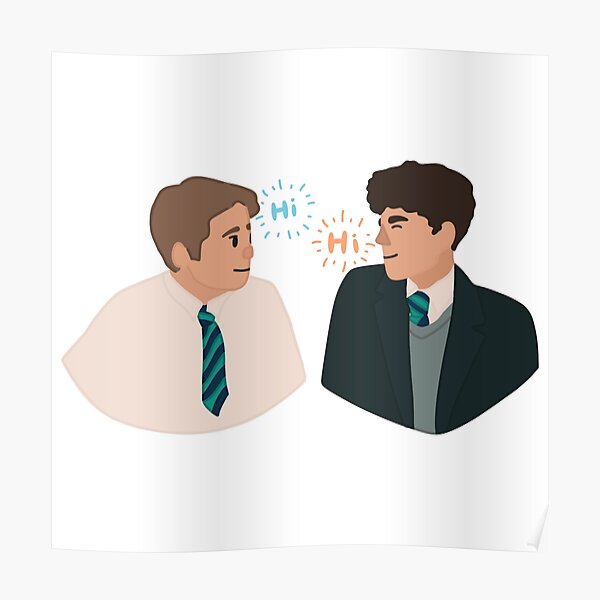 Heartstopper Nick and Charlie “Hi” design  Poster RB2707 product Offical heartstopper Merch