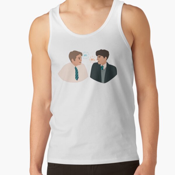 Heartstopper Nick and Charlie “Hi” design  Tank Top RB2707 product Offical heartstopper Merch