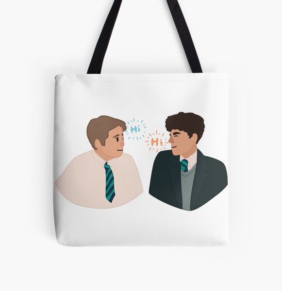 Heartstopper Nick and Charlie “Hi” design  All Over Print Tote Bag RB2707 product Offical heartstopper Merch