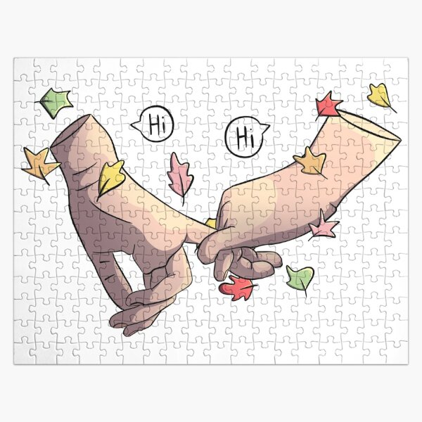 Heartstopper hands with leaves and speechbubble "Hi" Jigsaw Puzzle RB2707 product Offical heartstopper Merch