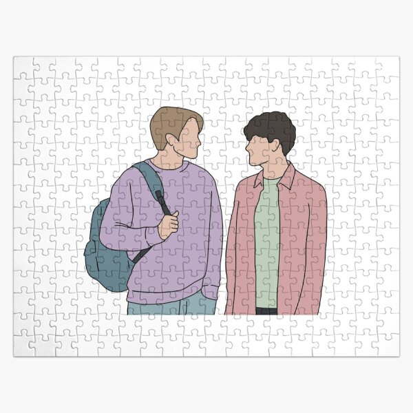 Heartstopper Nick Nelson and Charlie Spring cartoon art Jigsaw Puzzle RB2707 product Offical heartstopper Merch