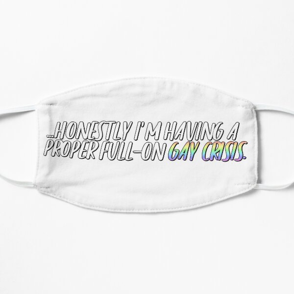 Gay crisis Heartstopper quote Flat Mask RB2707 product Offical heartstopper Merch