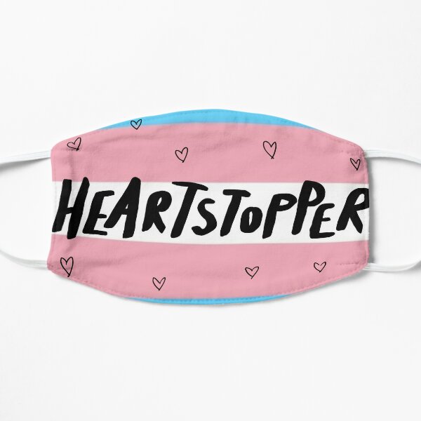 heartstopper pride flag, transgender Flat Mask RB2707 product Offical heartstopper Merch