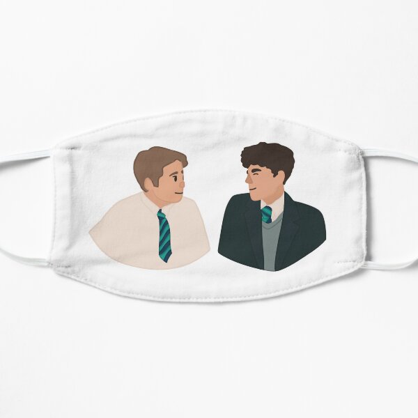 Heartstopper Nick Nelson and Charlie Spring in class design Flat Mask RB2707 product Offical heartstopper Merch