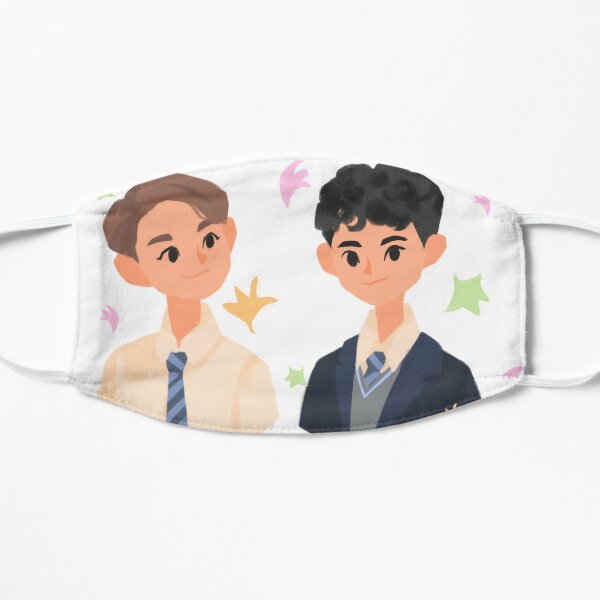 HEARTSTOPPER Nick and Charlie Sticker Flat Mask RB2707 product Offical heartstopper Merch